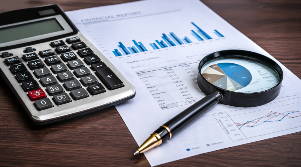 Financial Analysis Desk Setup
