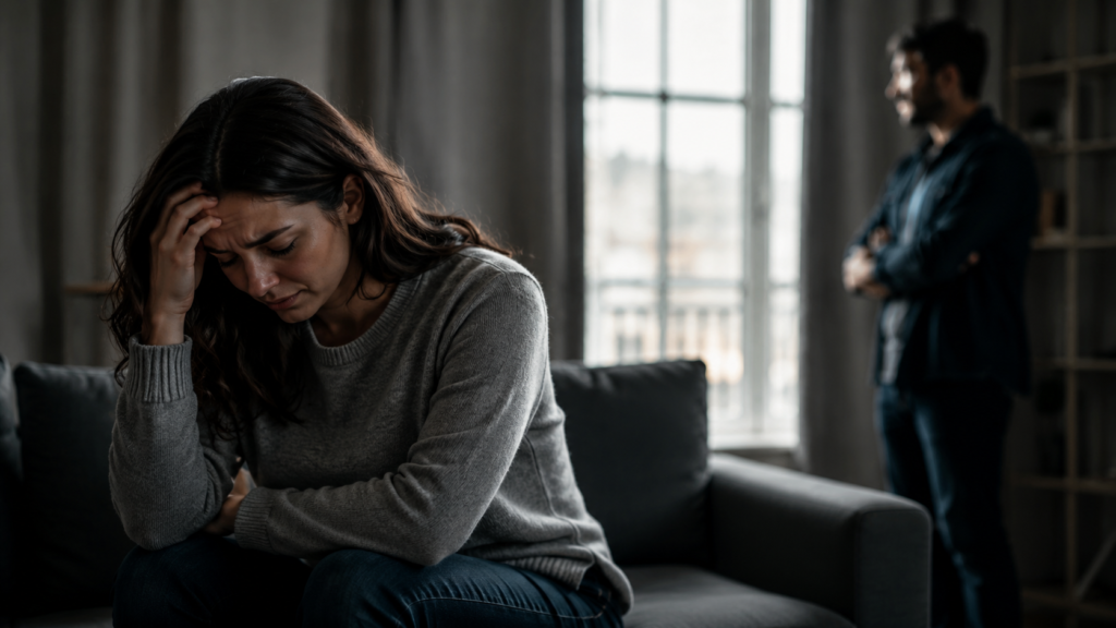 Emotional Distance in a Sunlit Room