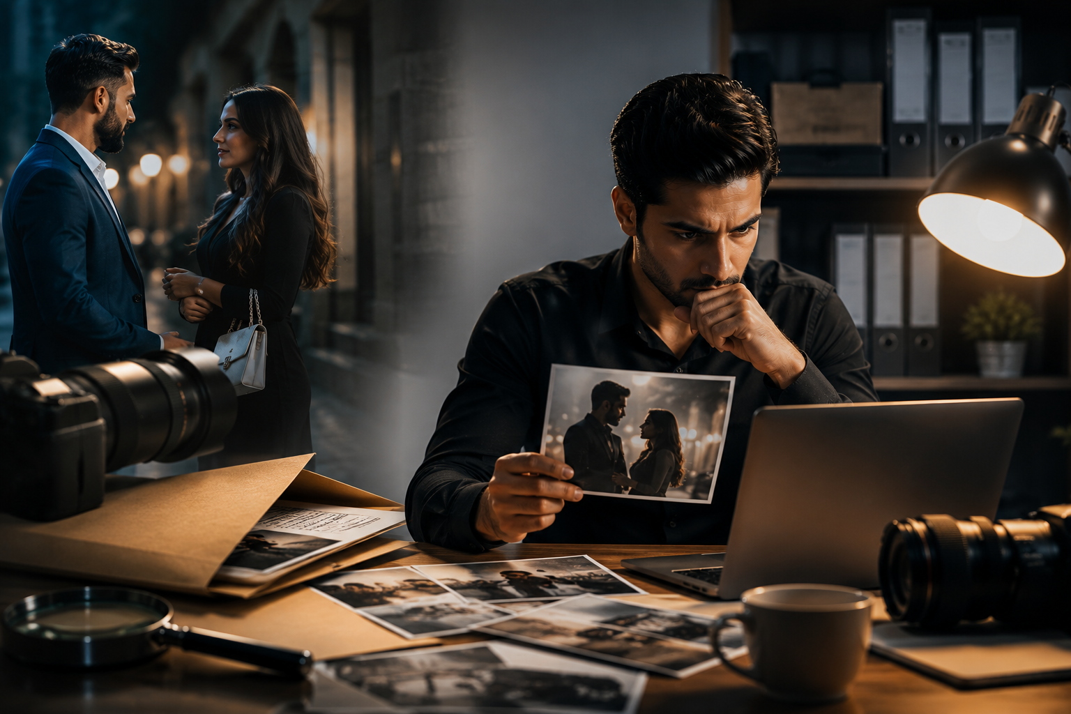 Noir Detective Evidence Desk