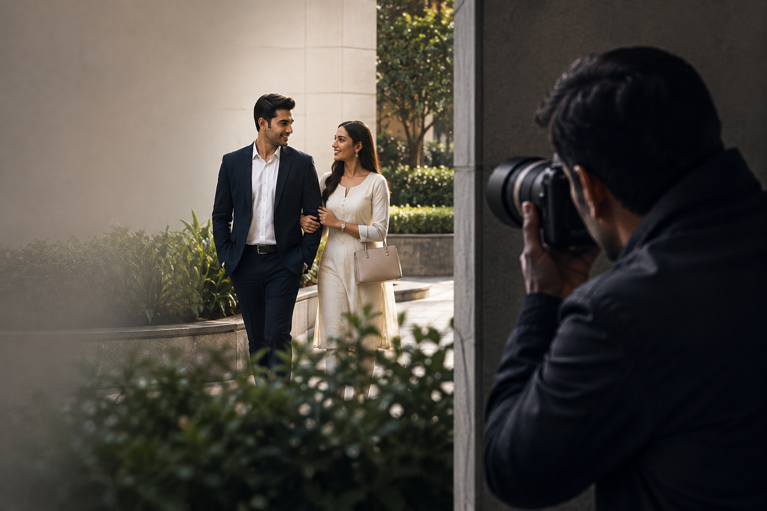 Caught in the Courtyard Lens