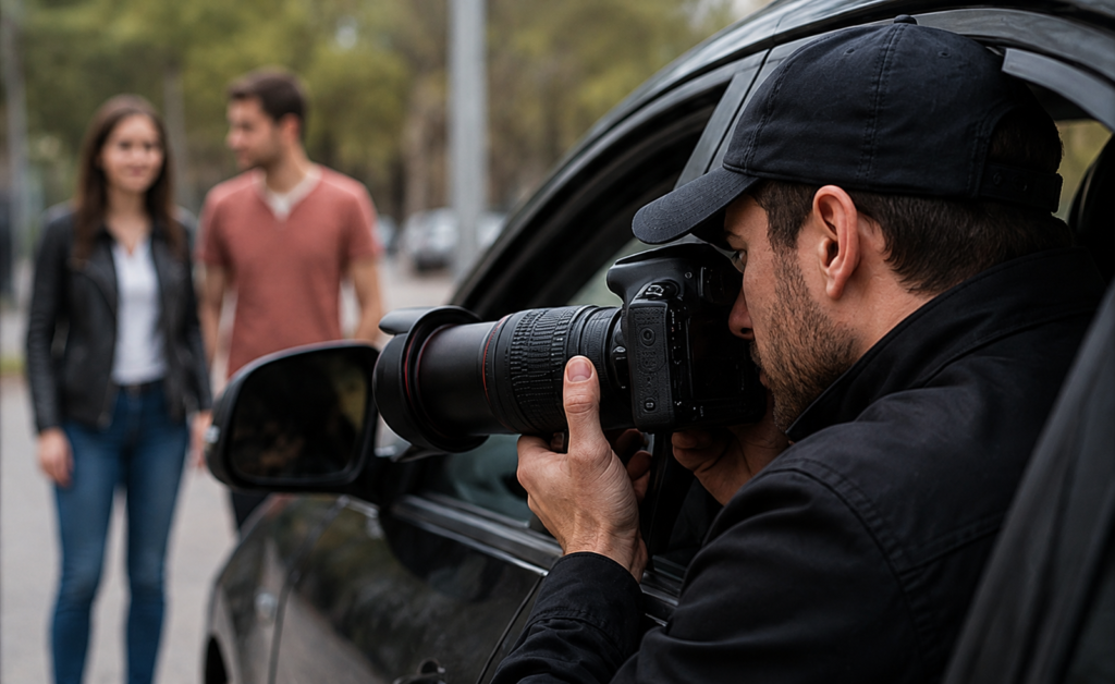 Telephoto Street Surveillance Scene