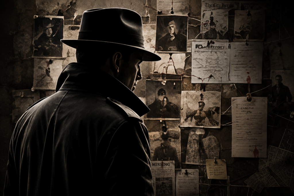 Detective at the Evidence Board